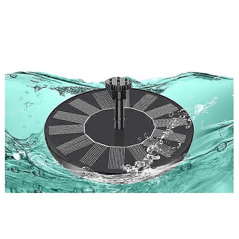 6.3in Solar Fountain Pump with 6 Nozzles for Bird Bath Garden