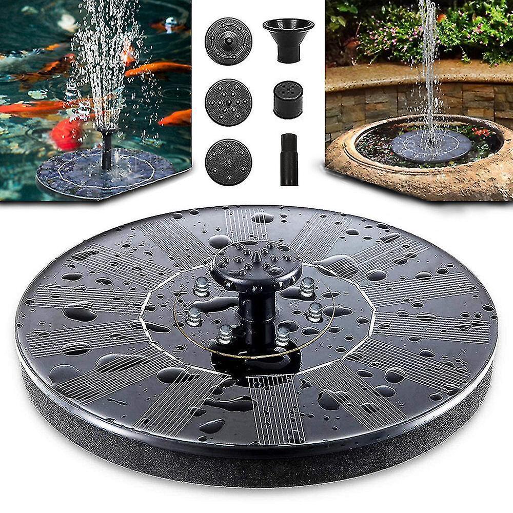 18cm Solar Fountain with White LED Light Solar Water Pump