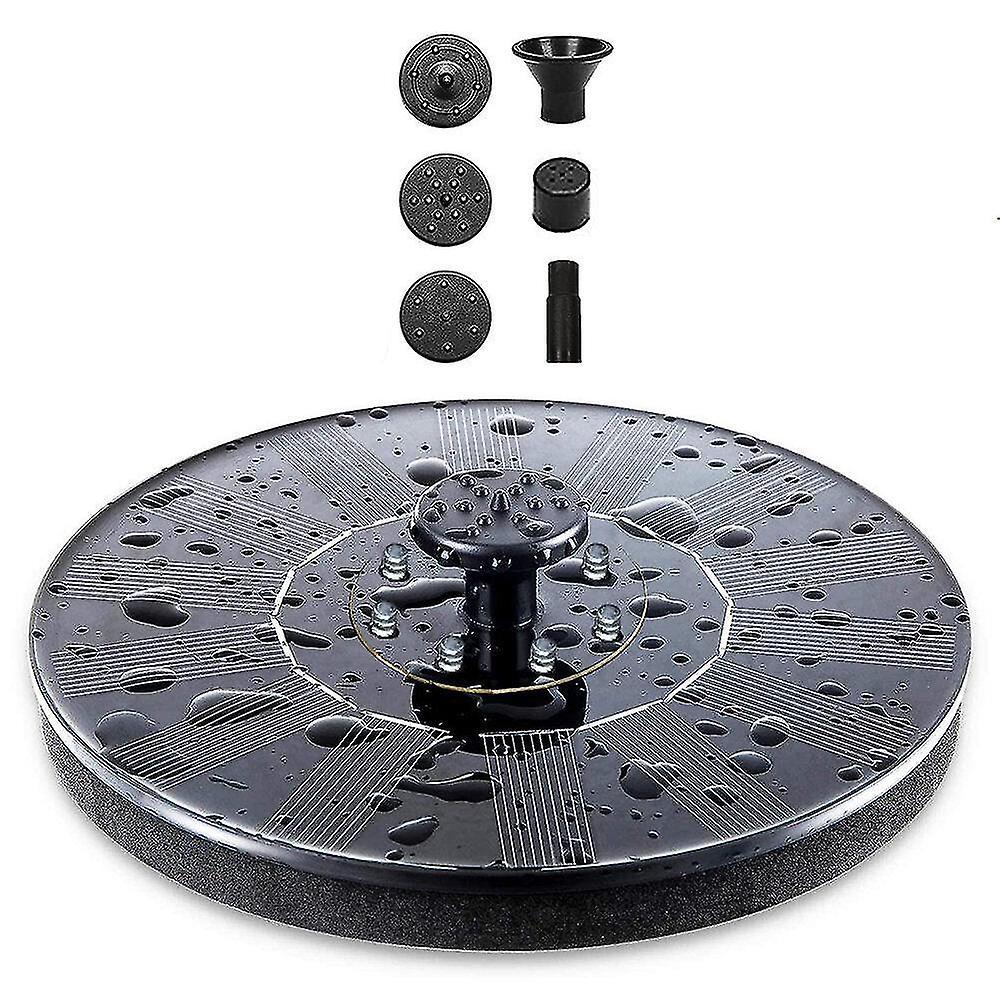 18cm Solar Fountain with White LED Light Solar Water Pump