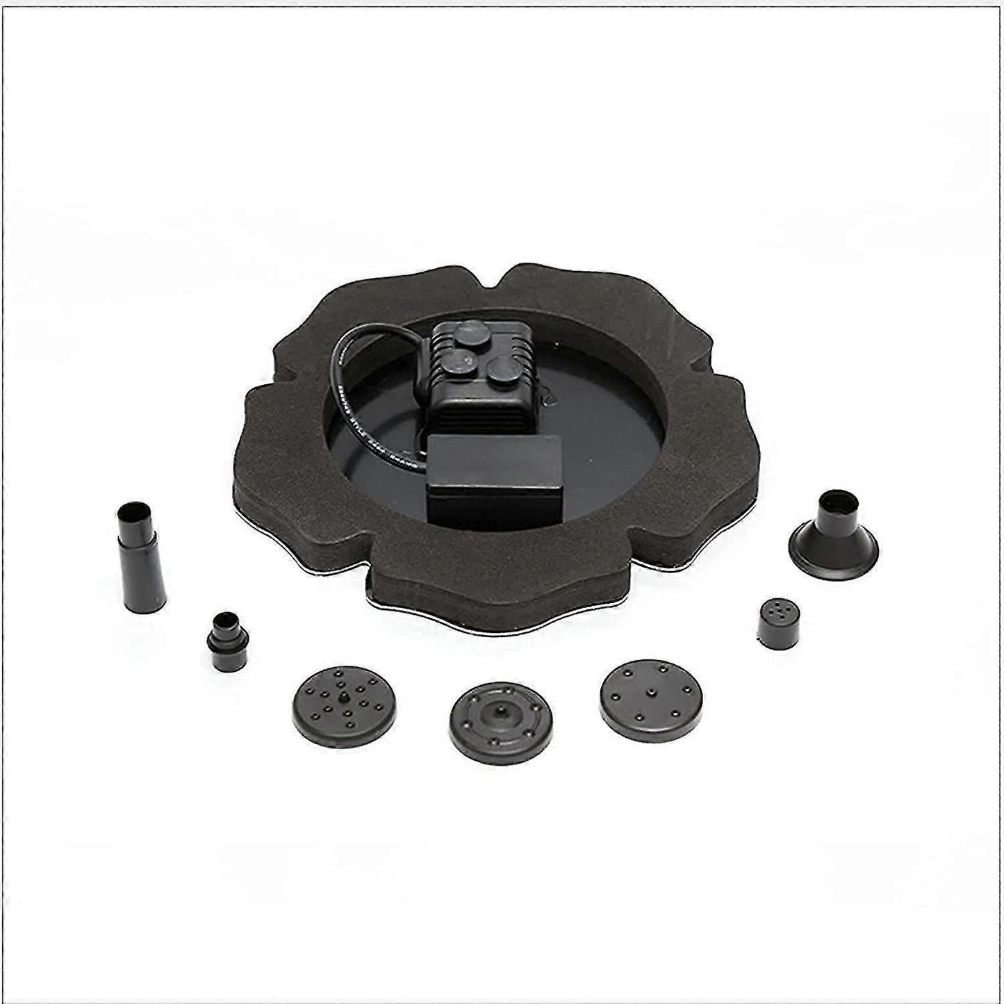 Solar Fountain Pump with 4 Nozzles for Bird Bath Garden