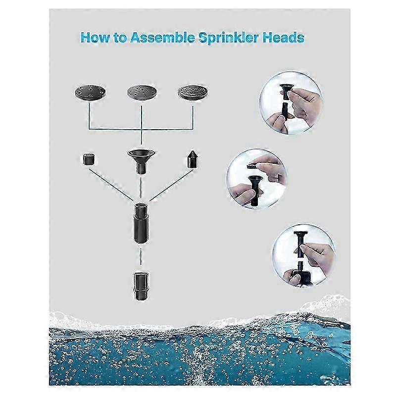Solar Bird Bath Fountain Pump with Tubing Outdoor Water Pump