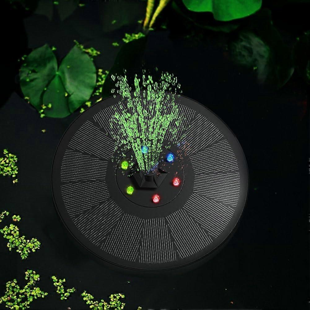 Solar Water Fountain with LED Lights Bird Bath Garden Pump