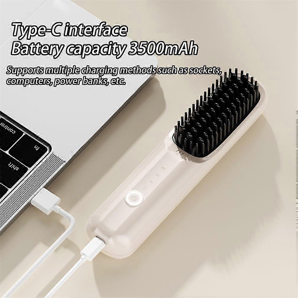 Rechargeable Cordless Hair Dryer Brush USB 3 Heat Settings