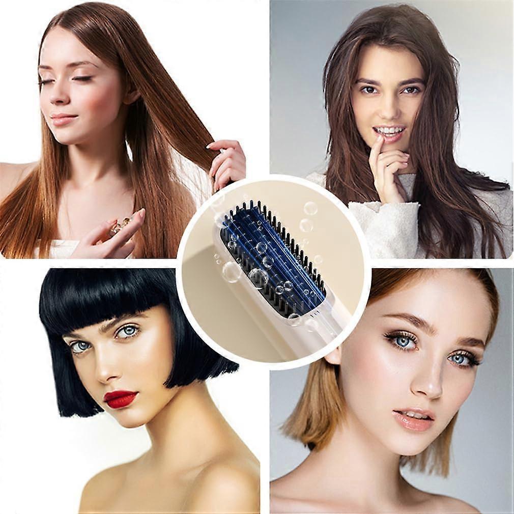 Rechargeable Cordless Hair Dryer Brush USB 3 Heat Settings