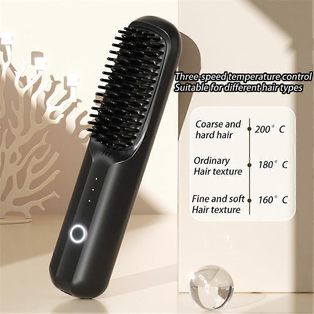Rechargeable Cordless Hair Dryer Brush USB 3 Heat Settings