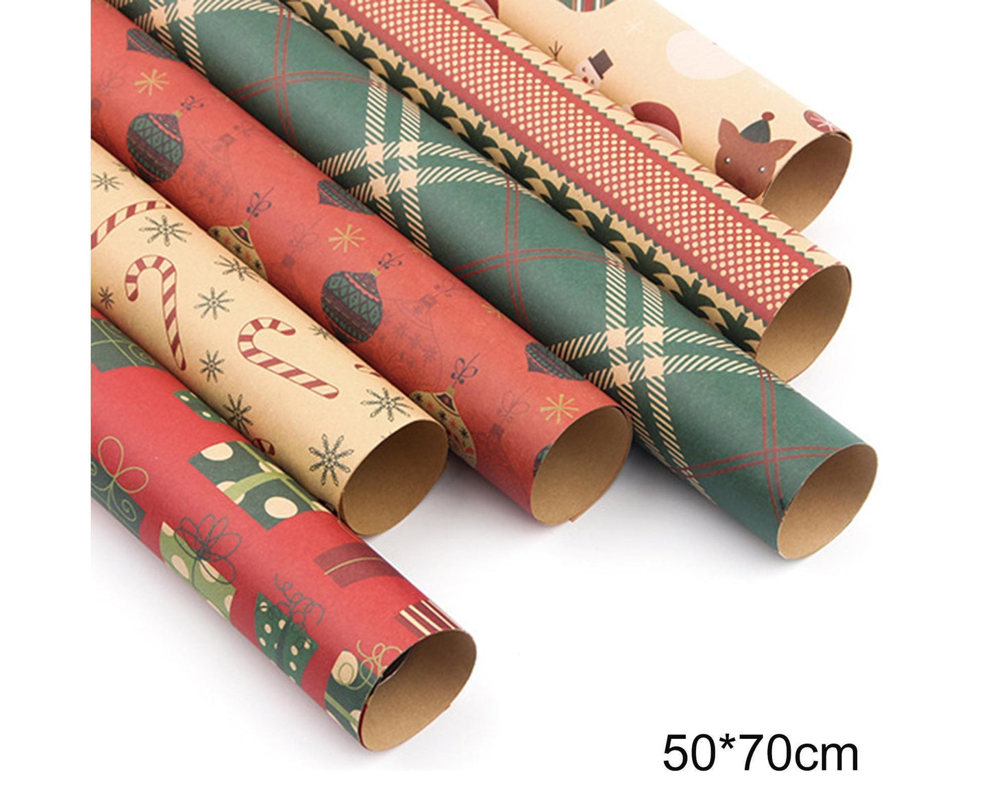 6Pcs Gift Wrapping Paper for Christmas