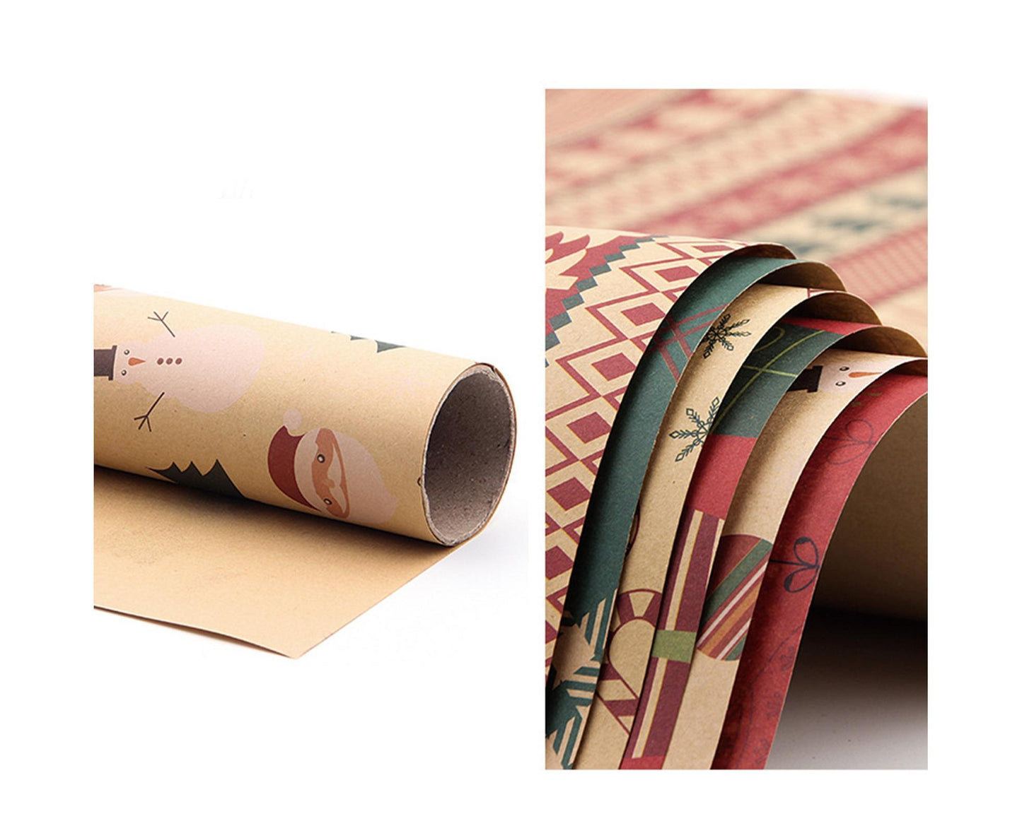 6Pcs Gift Wrapping Paper for Christmas