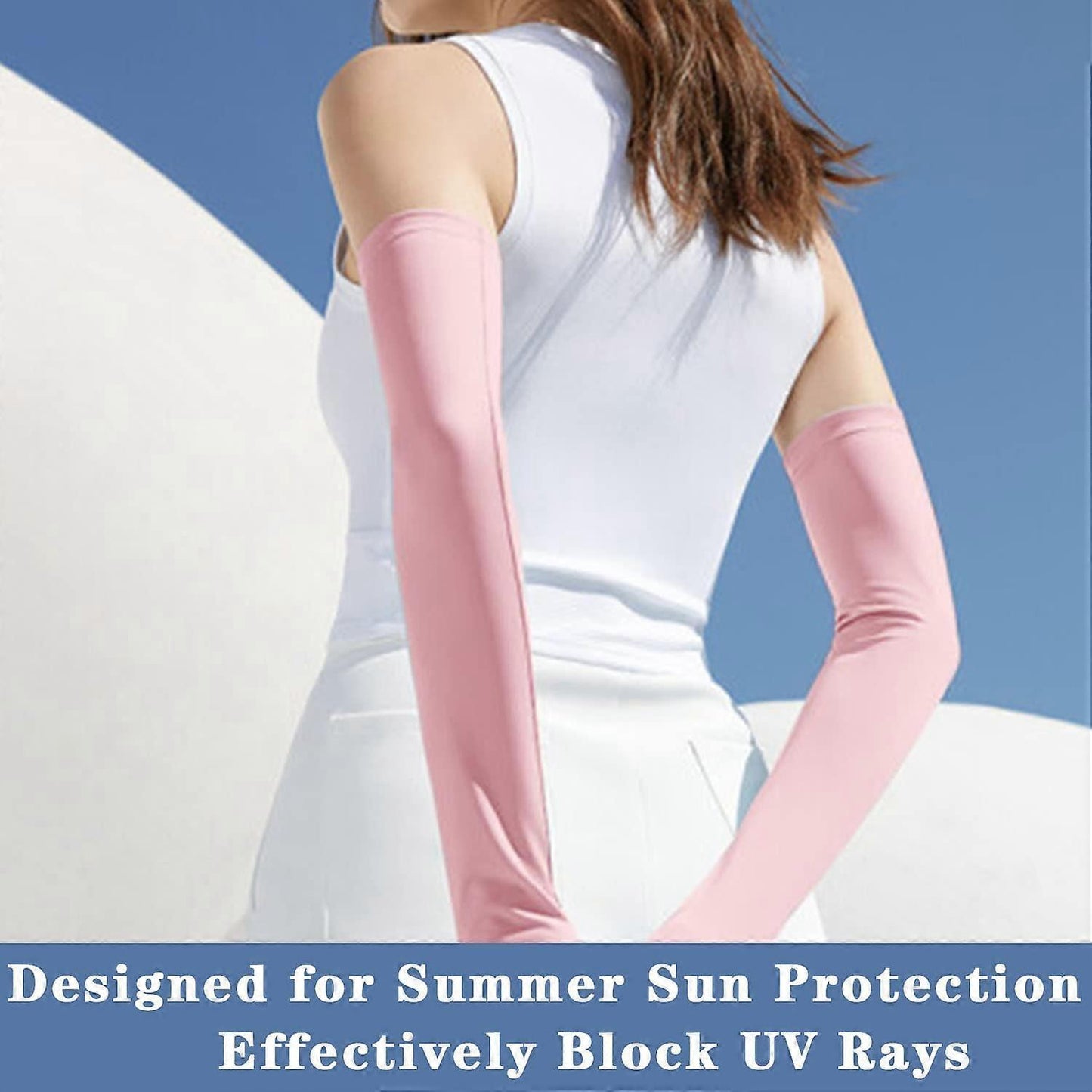 2 Pairs Cooling Arm Sleeves Anti-UV Cycling Driving Sports Use