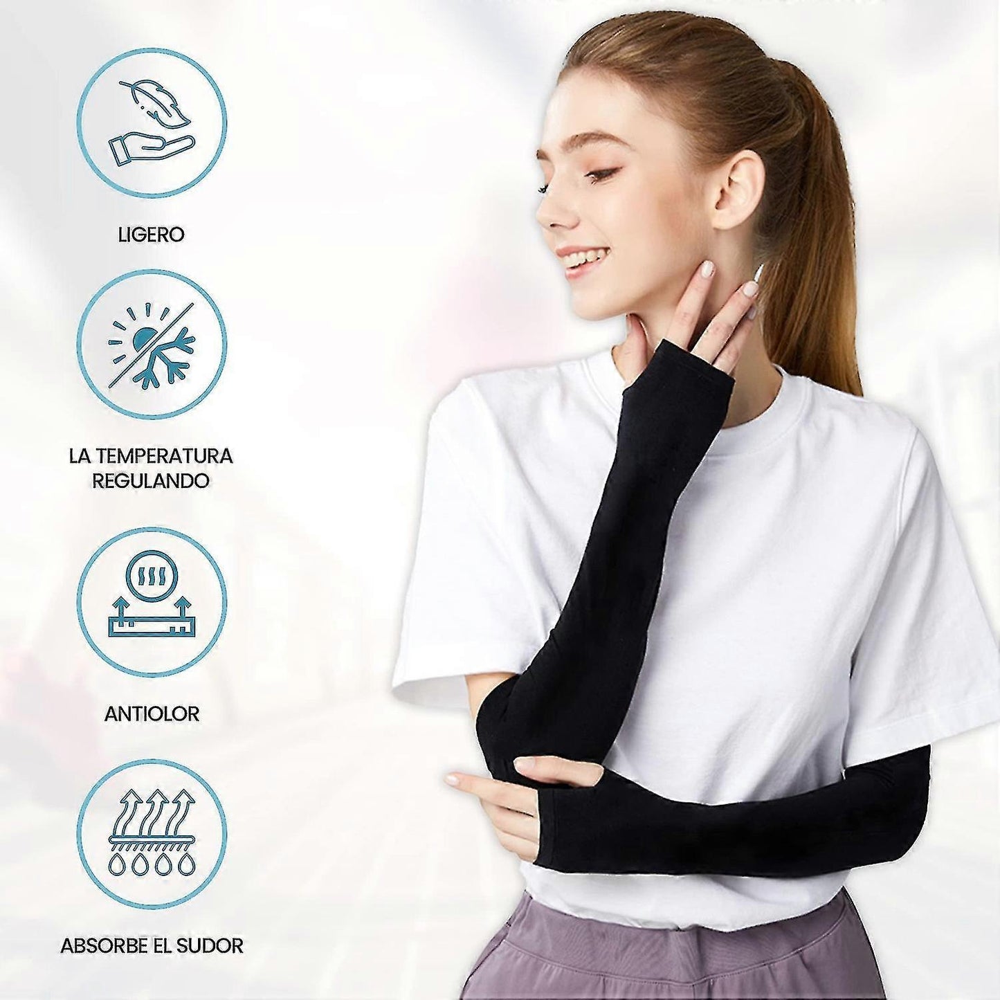 3 Pairs UV Protection Arm Sleeves for Men & Women Sun Shield