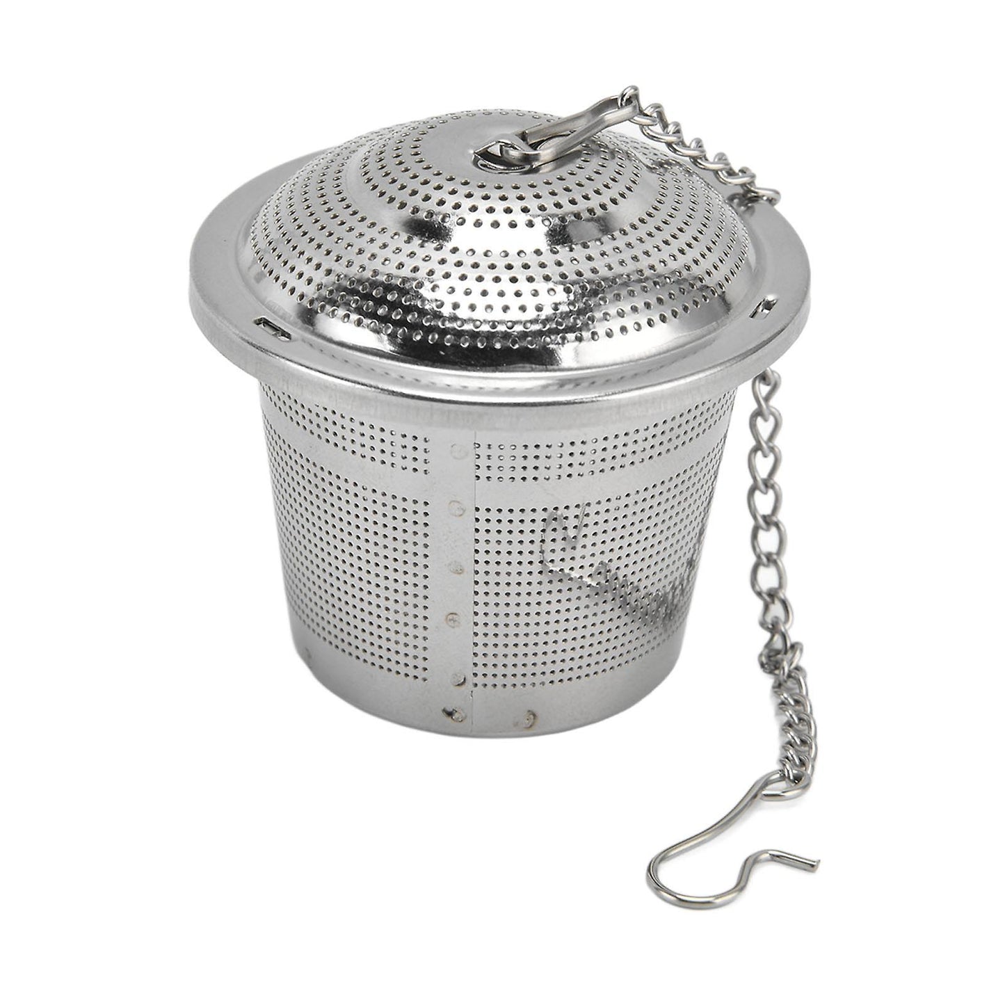 Barrel Shaped Stainless Steel Tea Strainer Infuser with Saucer 6.5cm