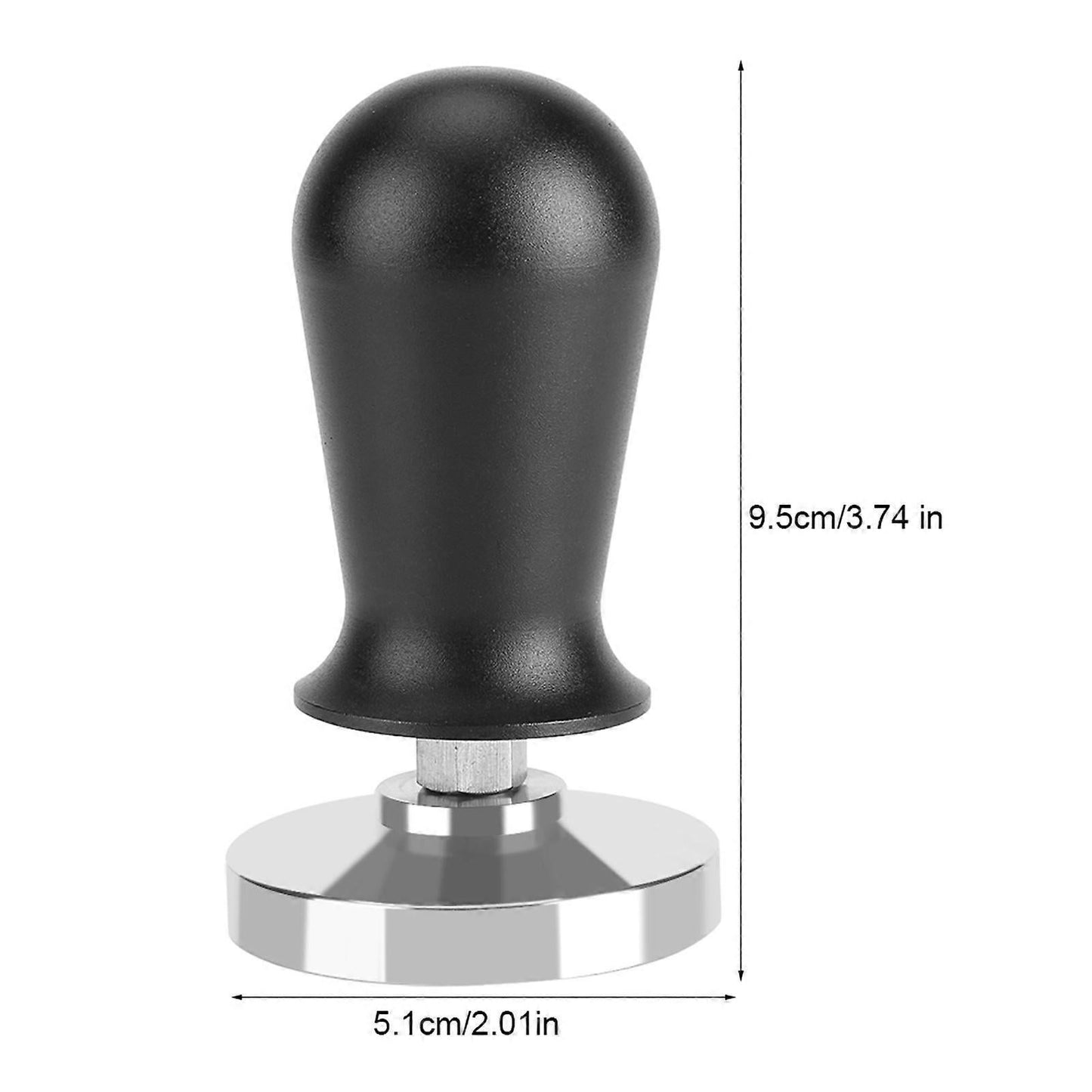 58mm Stainless Steel Flat Base Coffee Tamper for Espresso Barista Tool