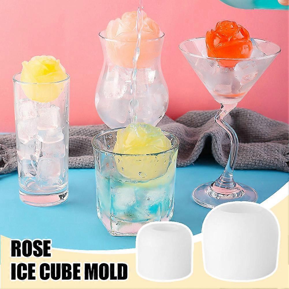 Rose Flower Ice Tray Bear Mold Silicone Ice Maker for Coffee Tea Wine Cola