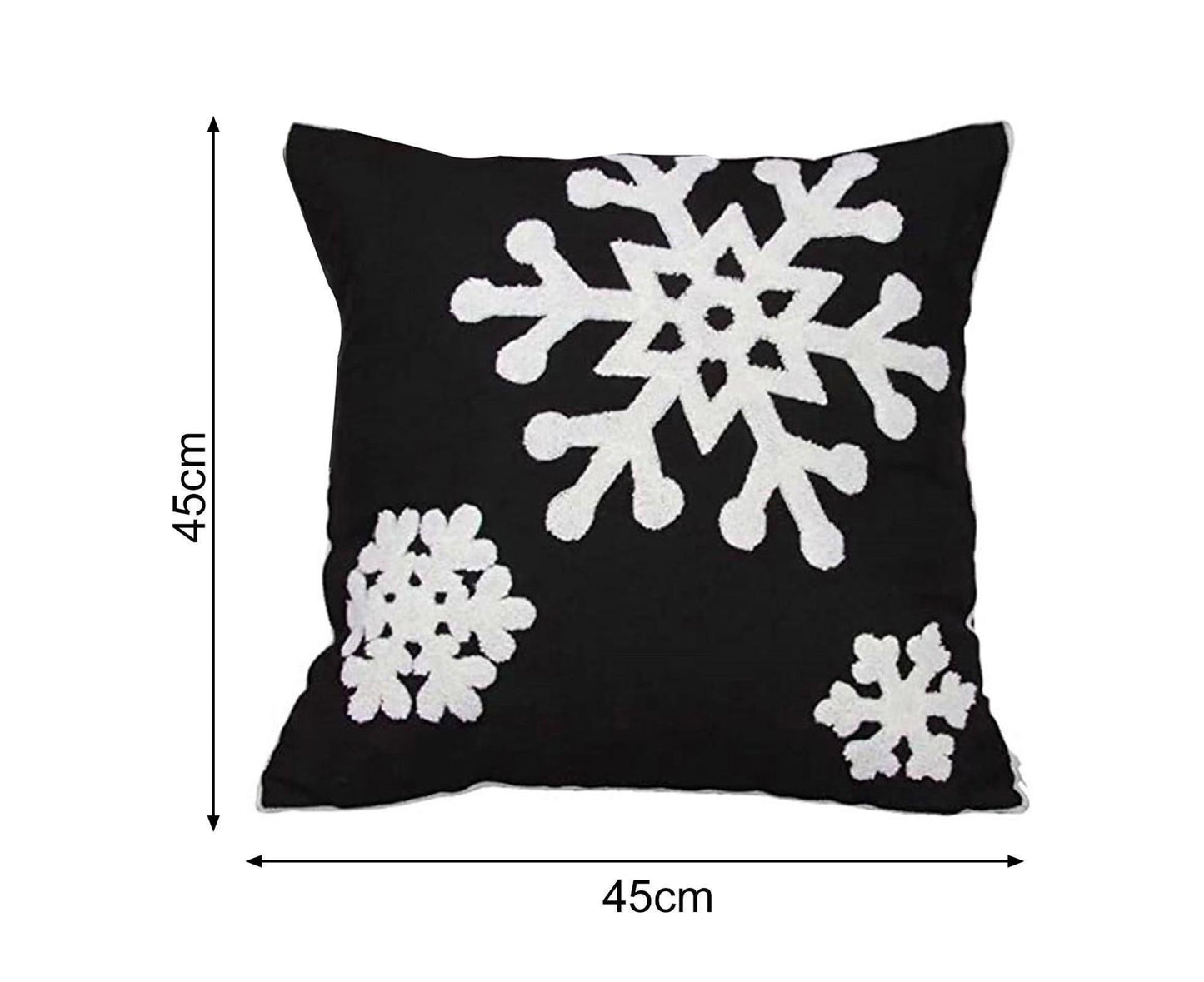 Xmas Throw Pillows Case for Living Room-Black