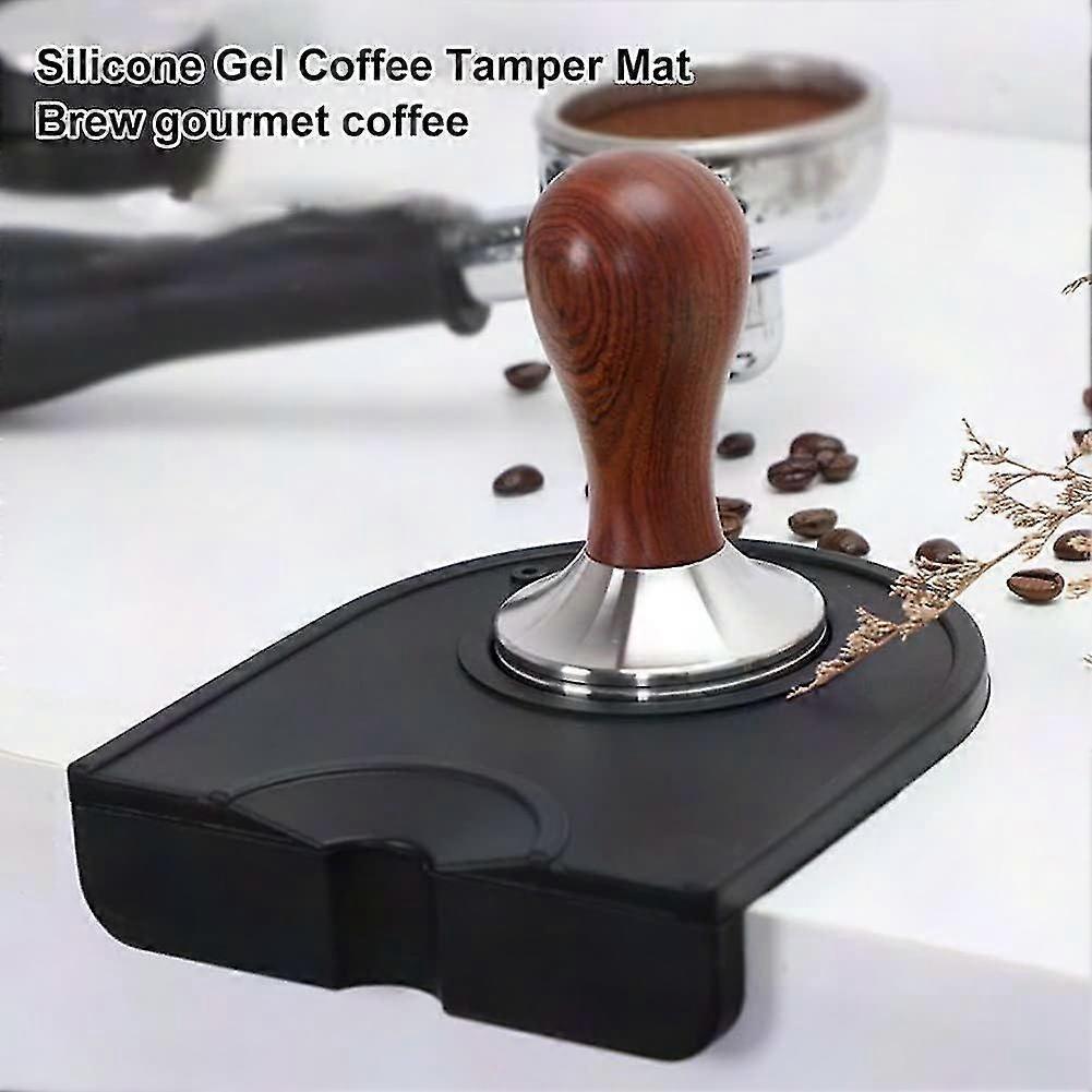 Espresso Tamping Mat Coffee Powder Press Pad with Tamper Holder Barista Tool