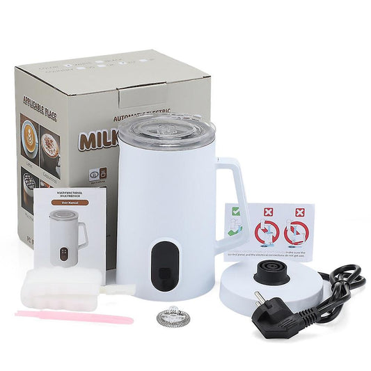 4-in-1 Electric Milk Frother 350ml Hot Cold Coffee Foam Maker Stainless Steel