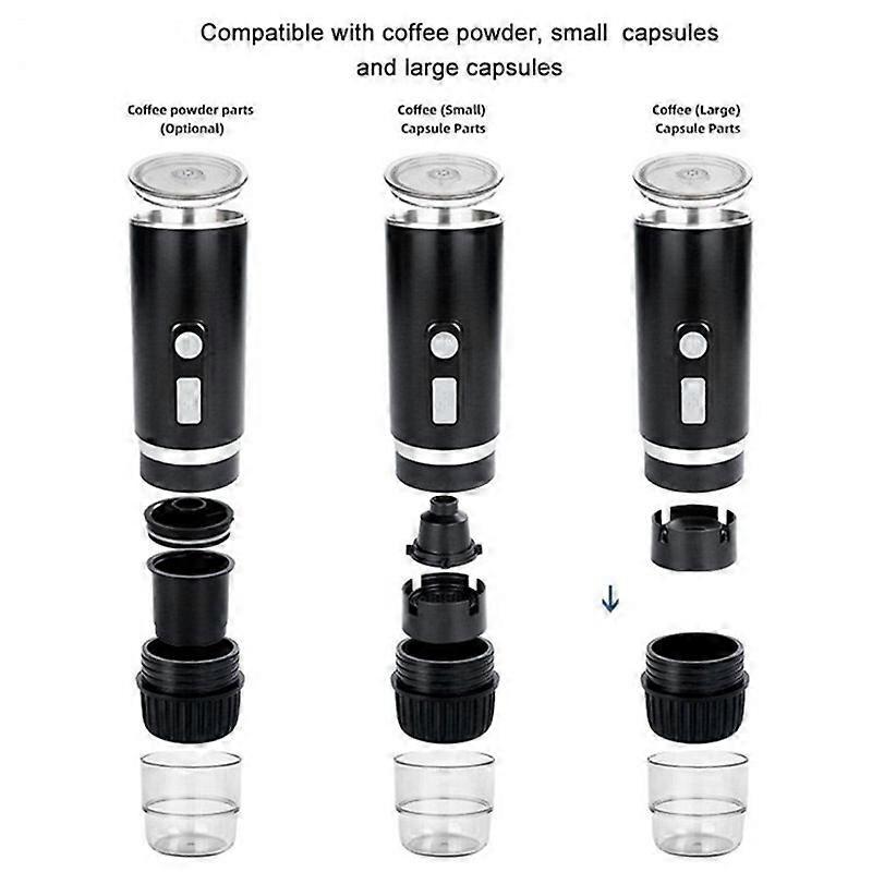 Portable Espresso Coffee Machine for Car & Home Capsule Electric Coffee Maker
