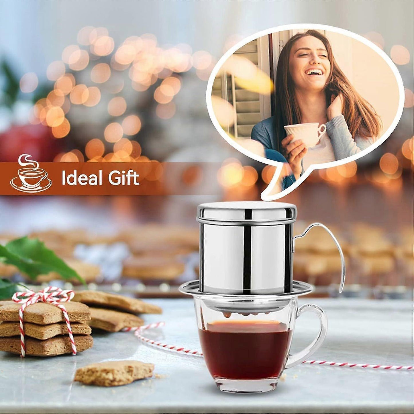 Vietnamese Coffee Filter Stainless Steel Single Drip Coffee Maker Brewer