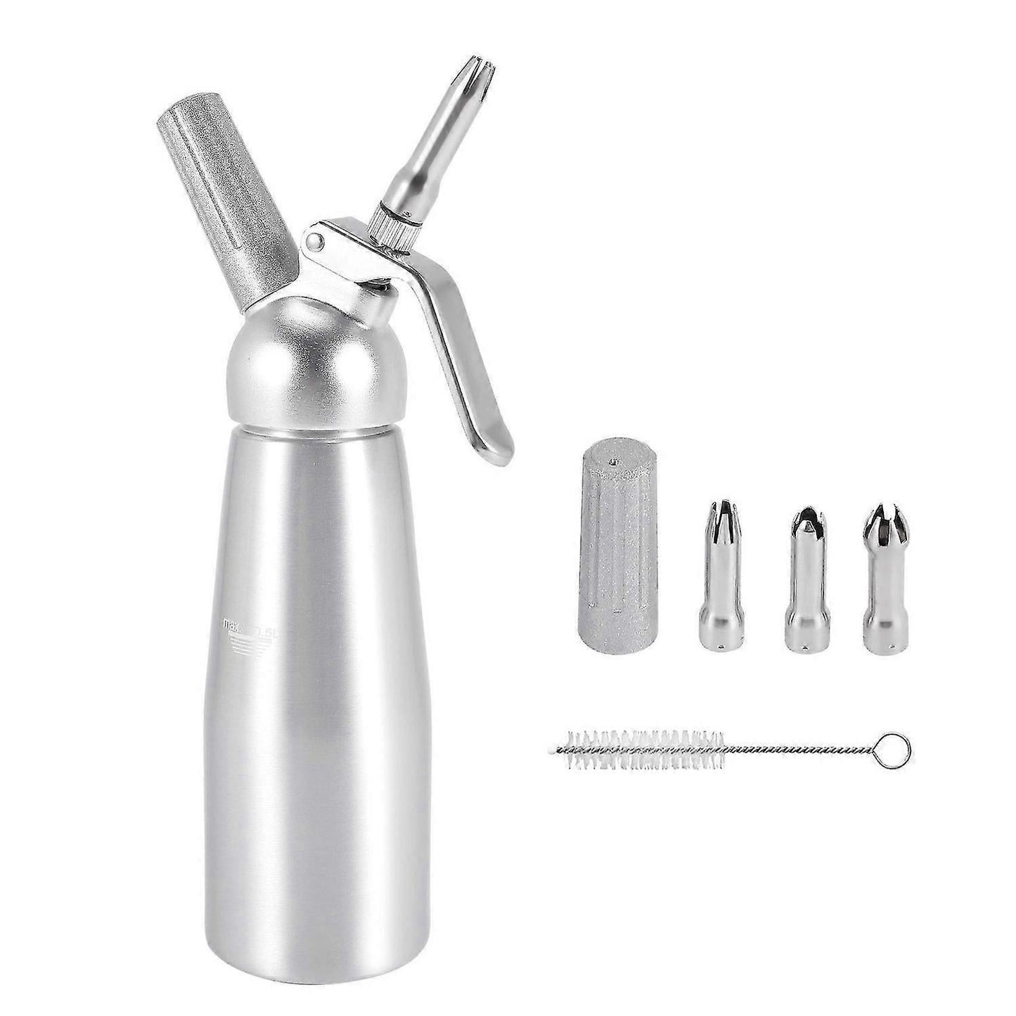 500ml Stainless Steel Whipped Cream Dispenser Professional Cream Canister