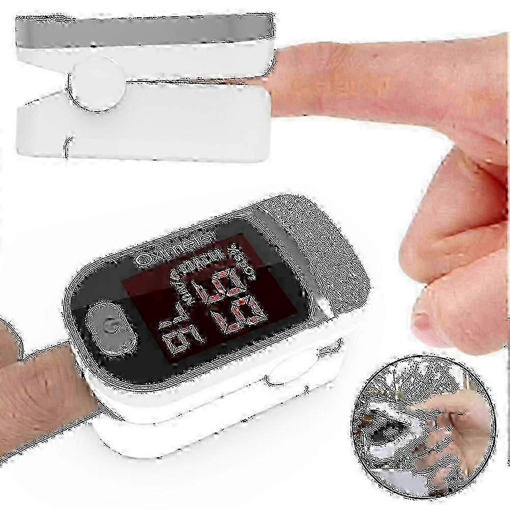 Portable Finger Pulse Oximeter for Daily Use, Compact Clip-On Design