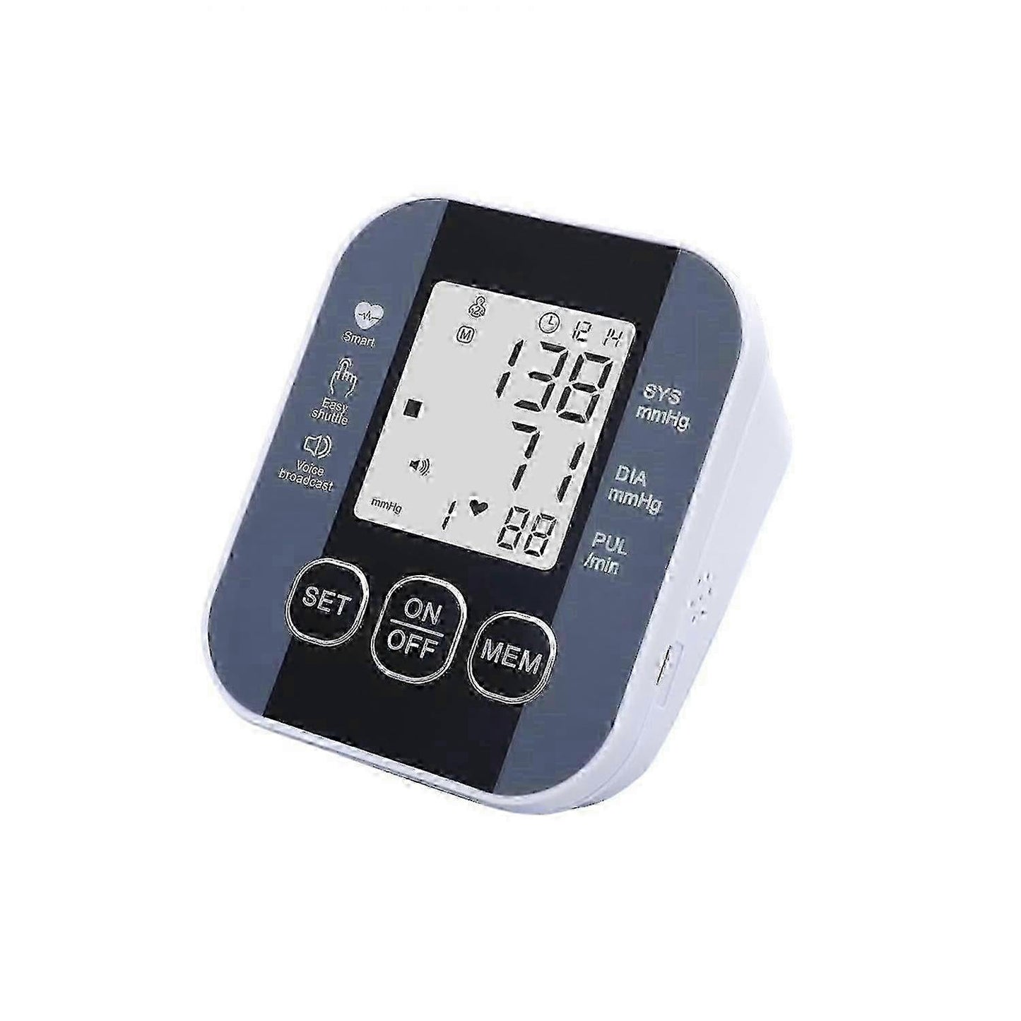 Upper Arm Digital Device with Large Cuff for Home Use