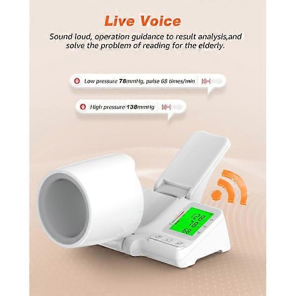 Upper Arm Device with Voice Prompt and Adjustable Cuff for Home Use
