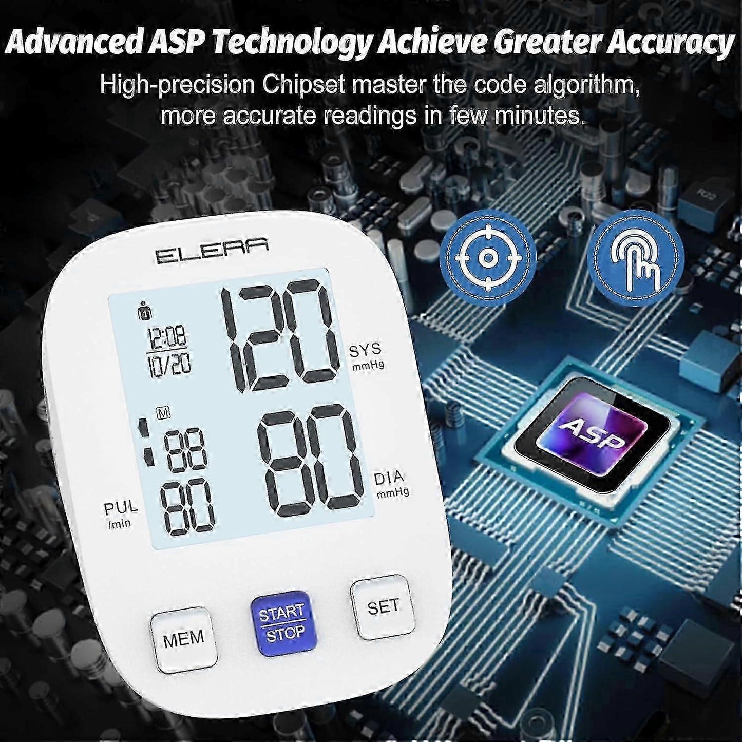 Digital Arm Cuff Wellness Monitor for Home Use