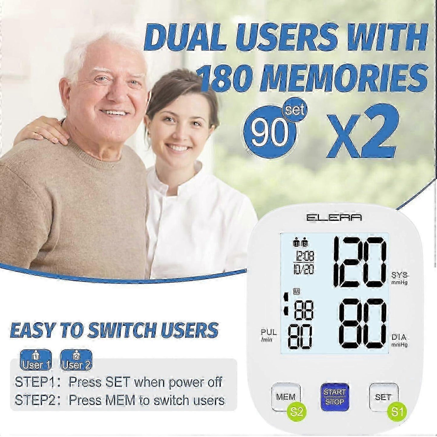 Digital Arm Cuff Wellness Monitor for Home Use