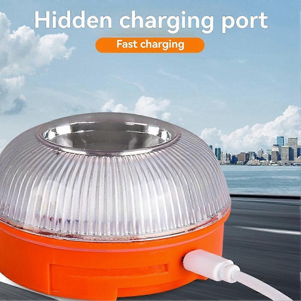 V16 Emergency LED Warning Lights 5PCS, White & Yellow Beacon Traffic Light