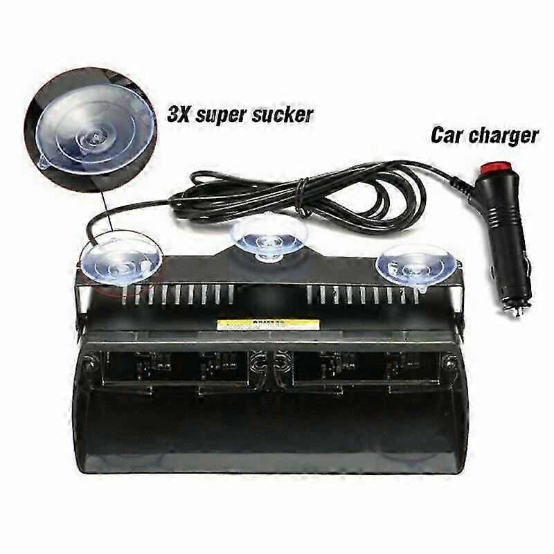 Blue LED Strobe Warning Light, 16 LED Waterproof 12V-24V Emergency Flash Lamp