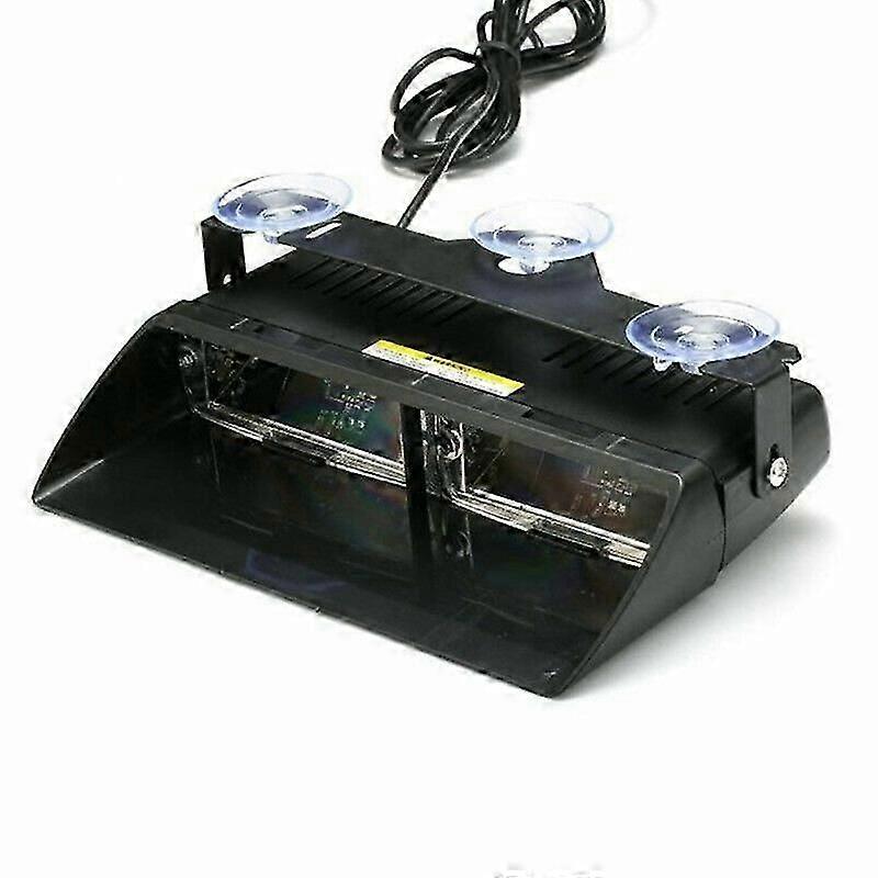 Blue LED Strobe Warning Light, 16 LED Waterproof 12V-24V Emergency Flash Lamp