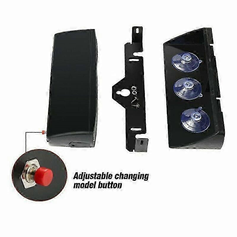 Blue LED Strobe Warning Light, 16 LED Waterproof 12V-24V Emergency Flash Lamp
