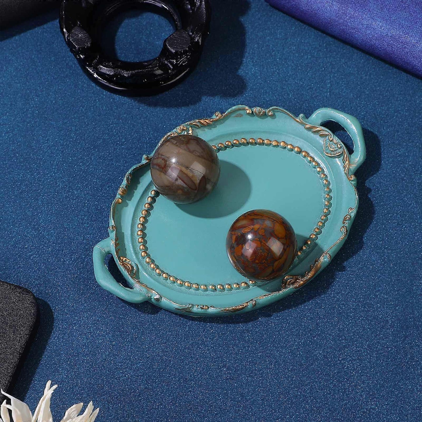 Stone Hand Massage Balls 2PCS, Small Rolling Hand Therapy Balls