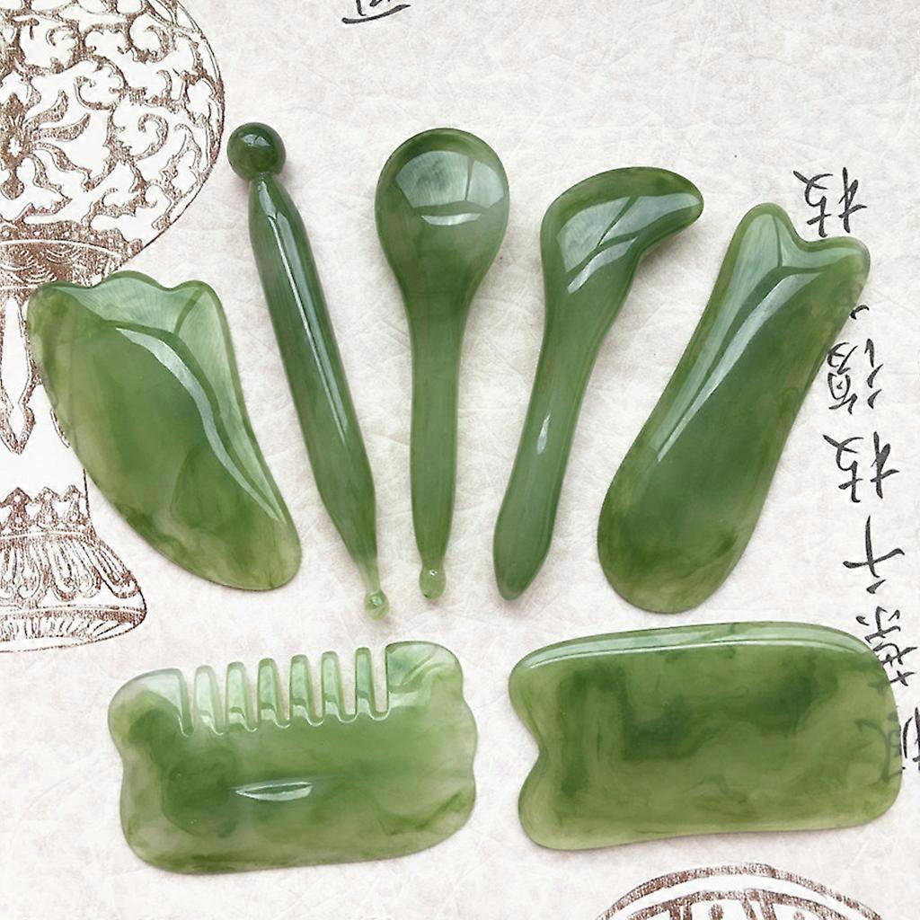 Natural Resin Facial & Neck Guasha Scraper, Beeswax Massage Scraping Tool