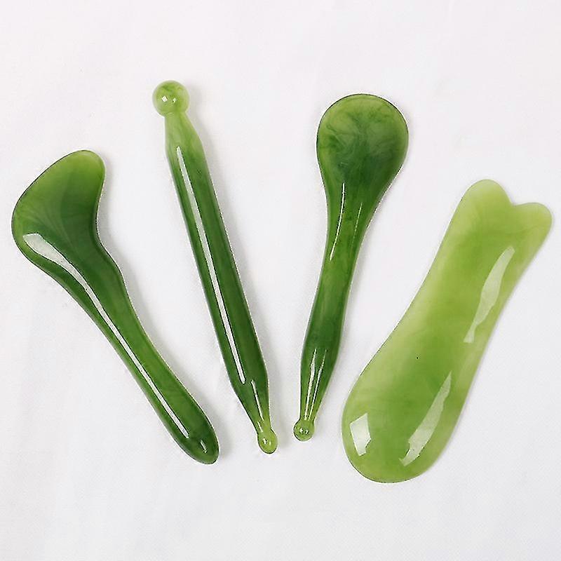 7pcs Natural Stone Guasha Scraping Tool Set, Traditional Anti-Aging Gua Sha Boards