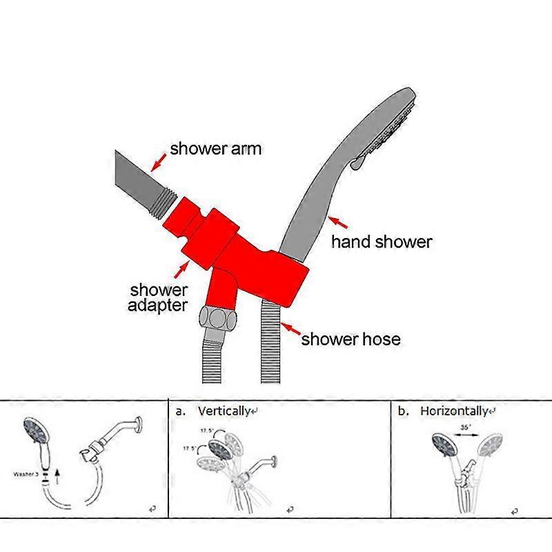 Handheld Shower with Hose, Water-Saving Universal Shower Hose