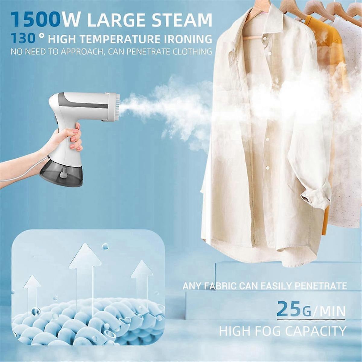 1500W Handheld Garment Steamer with 300ML Tank Portable Steamer for Clothes