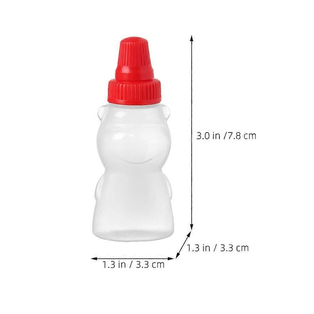 8pcs Plastic Condiment Bottles for Ketchup Honey Salad Dressing Sauce Jars