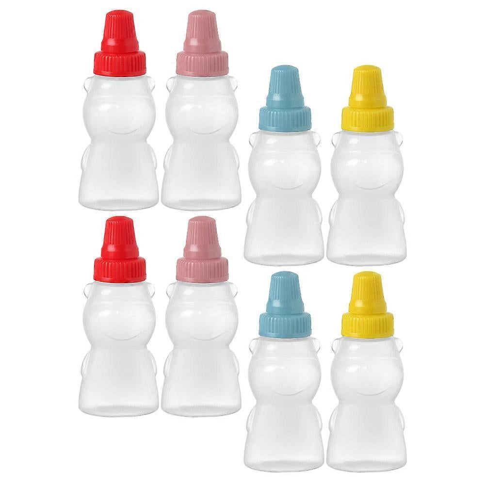 8pcs Plastic Condiment Bottles for Ketchup Honey Salad Dressing Sauce Jars