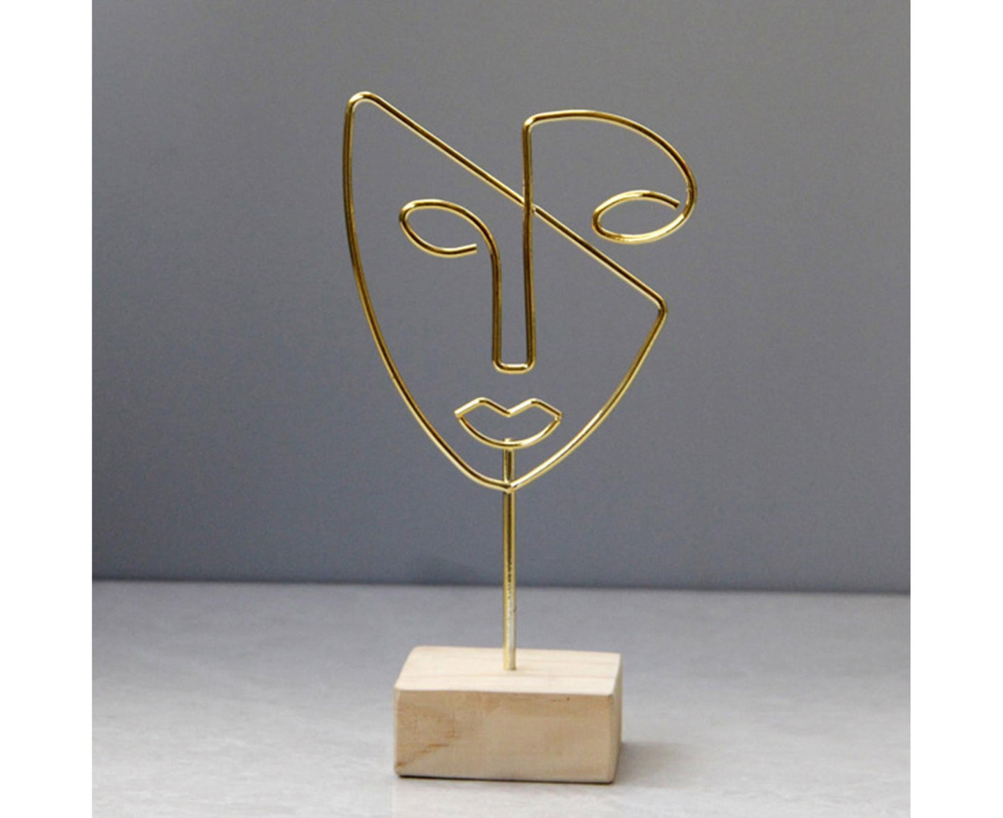 Abstract Metal Face Art-Golden