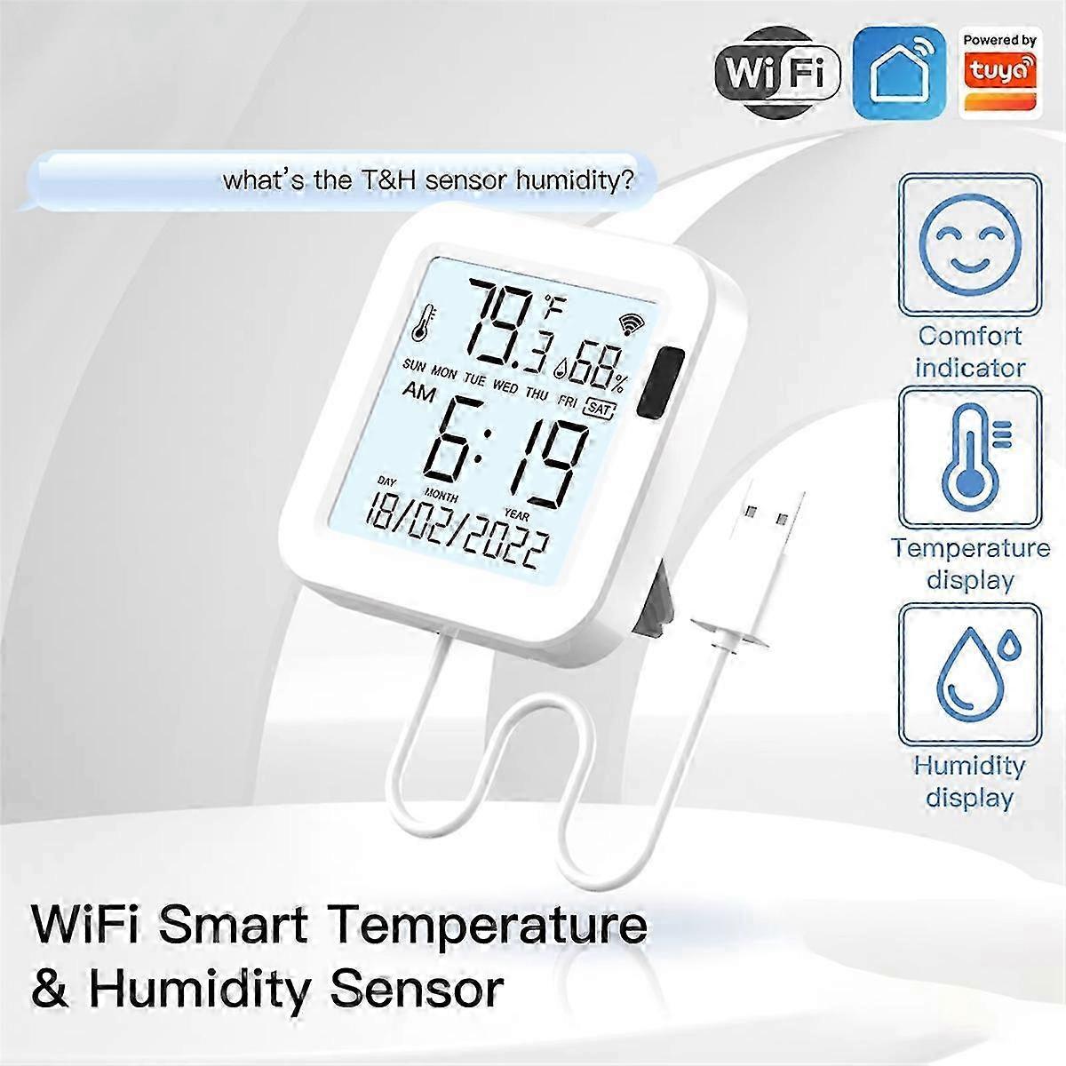 Temperature & Humidity Sensor LCD Display Infrared Sensing Backlight Screen