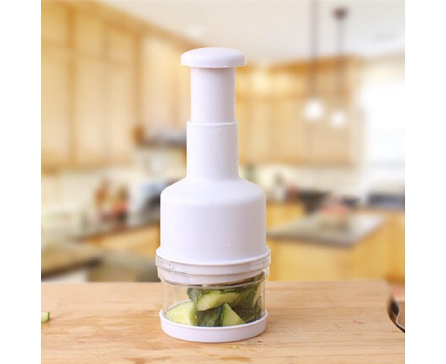 Garlic Grater Manual Multifunctional Stainless Steel Garlic Onion Food Chopper for Kitchen-White