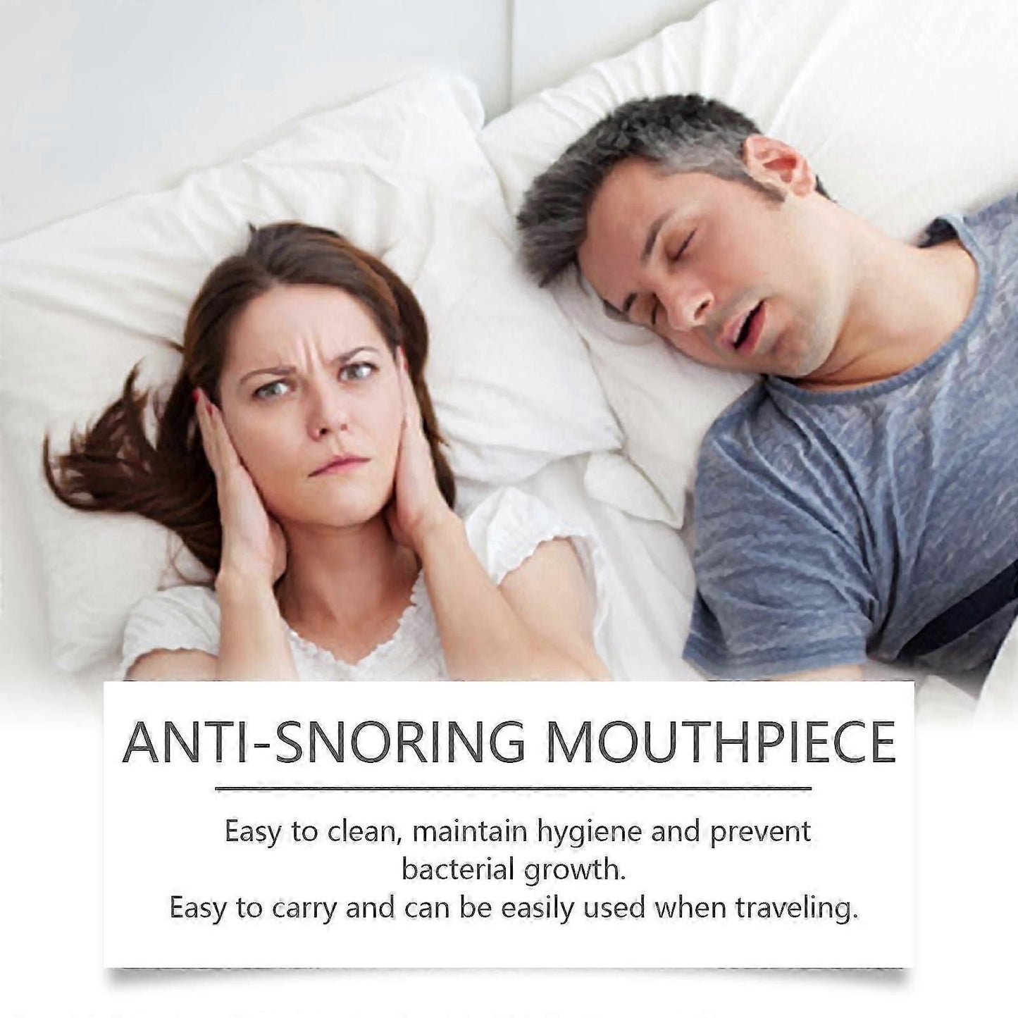Anti-Snoring Mouthpiece - Silicone, Reusable, Improves Sleep