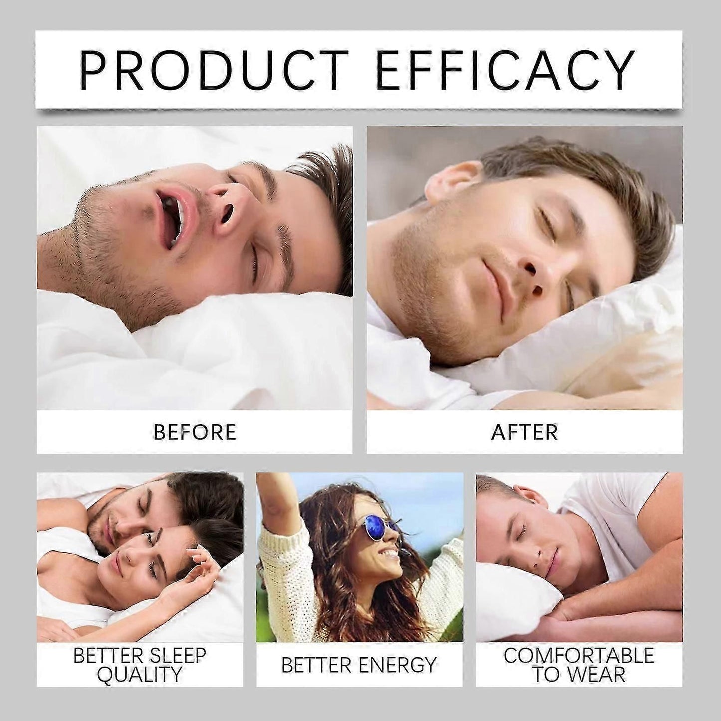 Anti-Snoring Mouthpiece - Silicone, Reusable, Improves Sleep