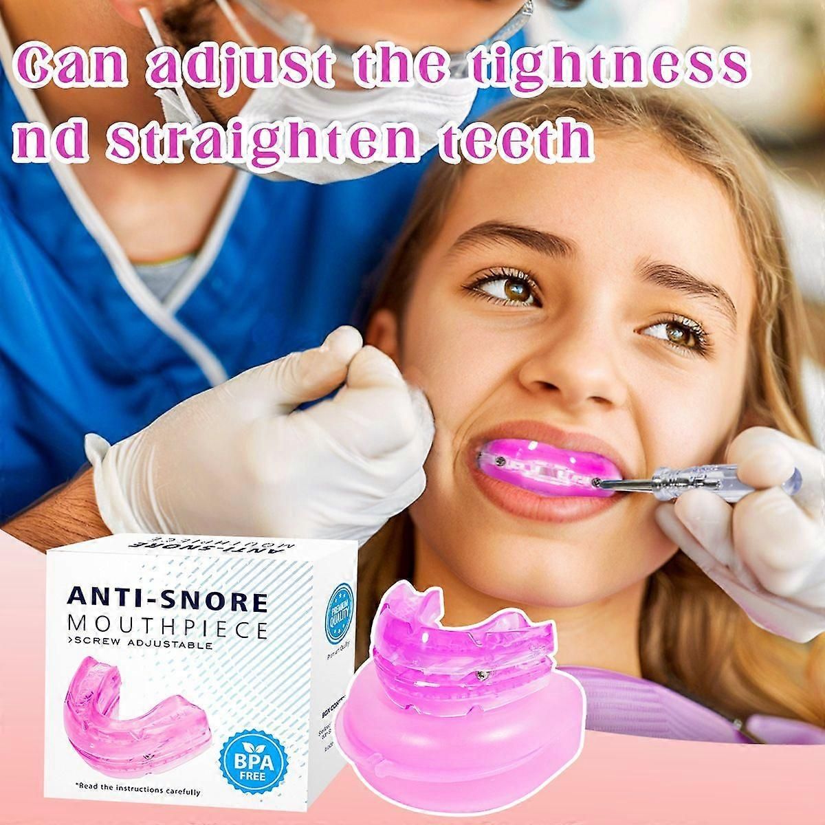 Adjustable Anti-Snoring Mouthpiece - Reduces Snoring, Food-Grade Silicone