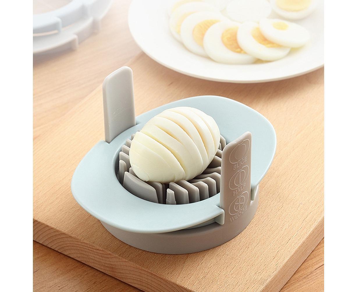 3 In 1 Stainless Steel Cutting Wires Hard Boiled Egg Slicer Cutter Kitchen Tool-Red Green Orange