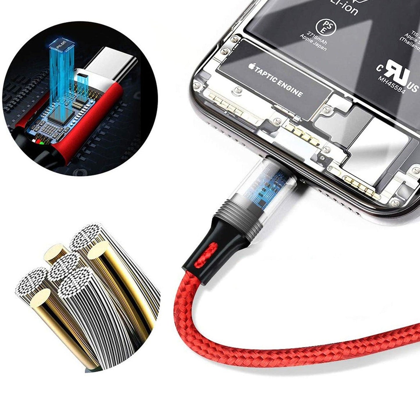 3-in-1 Multi USB Charger Cable for Micro USB Type C and Apple Devices
