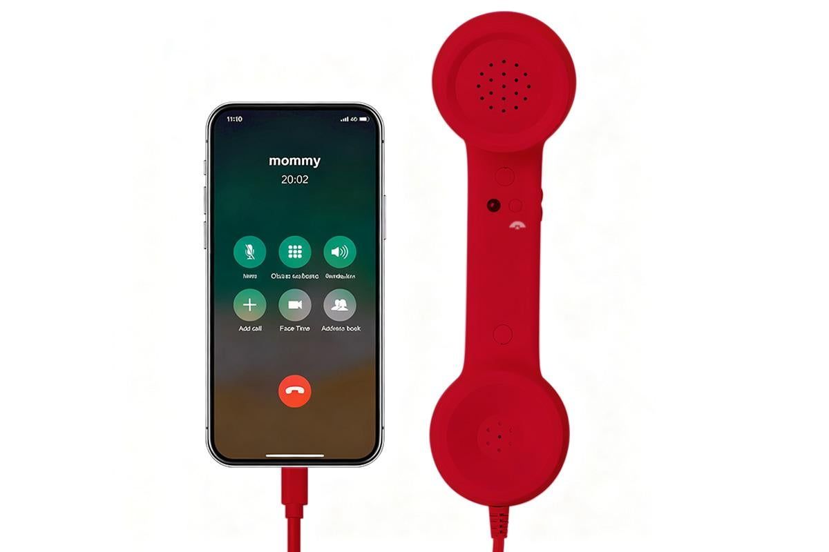 1M Retro Wired Handheld Telephone Handset with Microphone Type C Plug for Smartphones PC