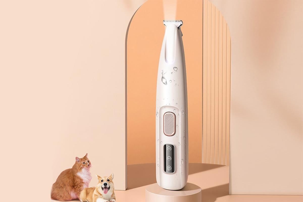 Dog Paw Trimmer 18mm Widen Pet Hair Clipper Dog Clippers for Grooming With LED Light LED Display Rechargeable