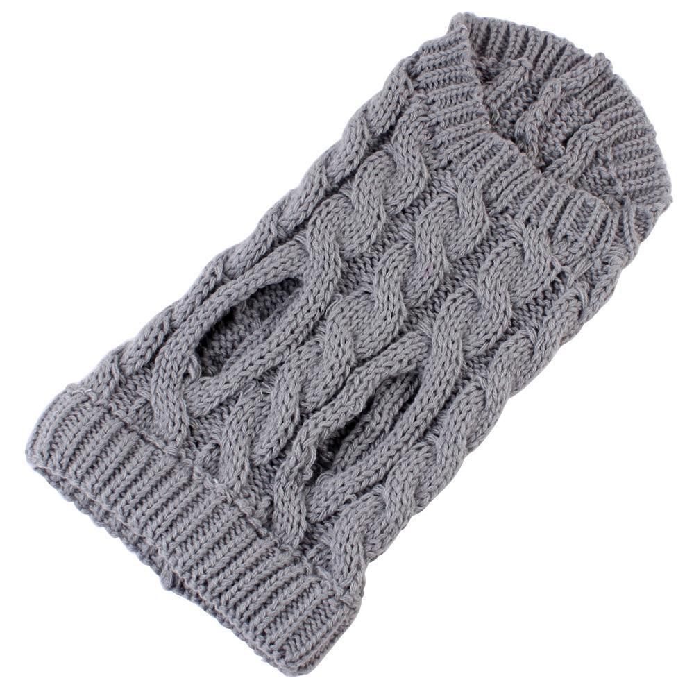 Pet Dog Sweater Pet Turtleneck Knitting Sweater Winter Warmer Clothes Pet Pullover Knitwear - Black