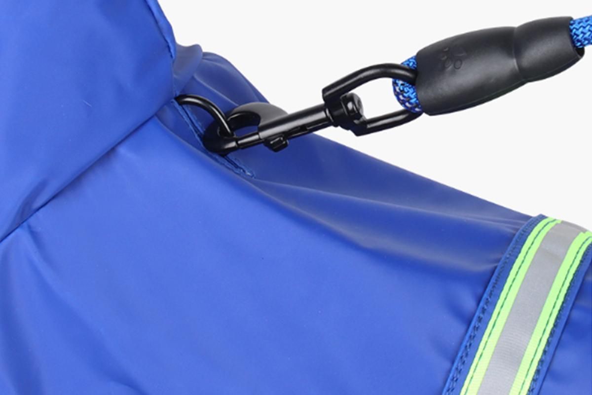 Pet Raincoat Outdoor Waterproof Dog Poncho for Small and Medium Dogs - Blue